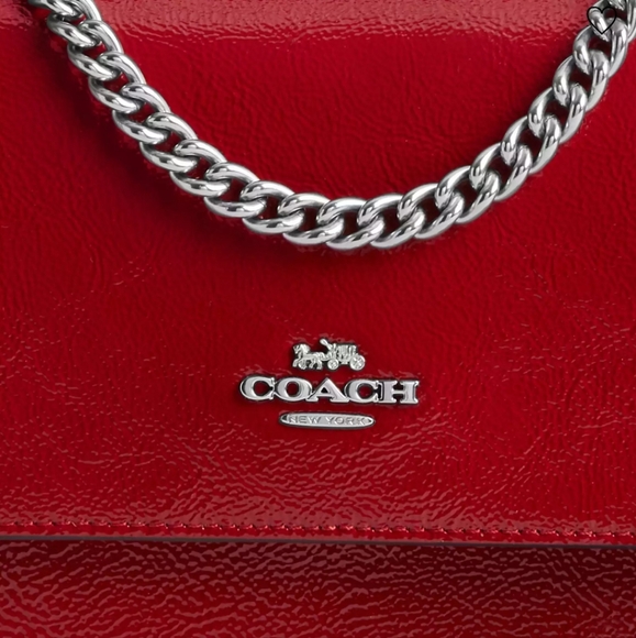 New! Coach Mini Klare Crossbody in Silver (Hardware)/Red - Picture 4 of 10